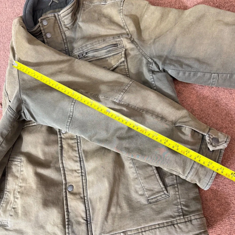 Vintage Levis Strauss Mens Field Jacket Olive‎ Green Canvas Quilted Lined Large